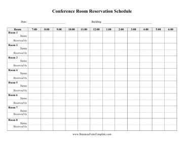 free meeting room schedule template